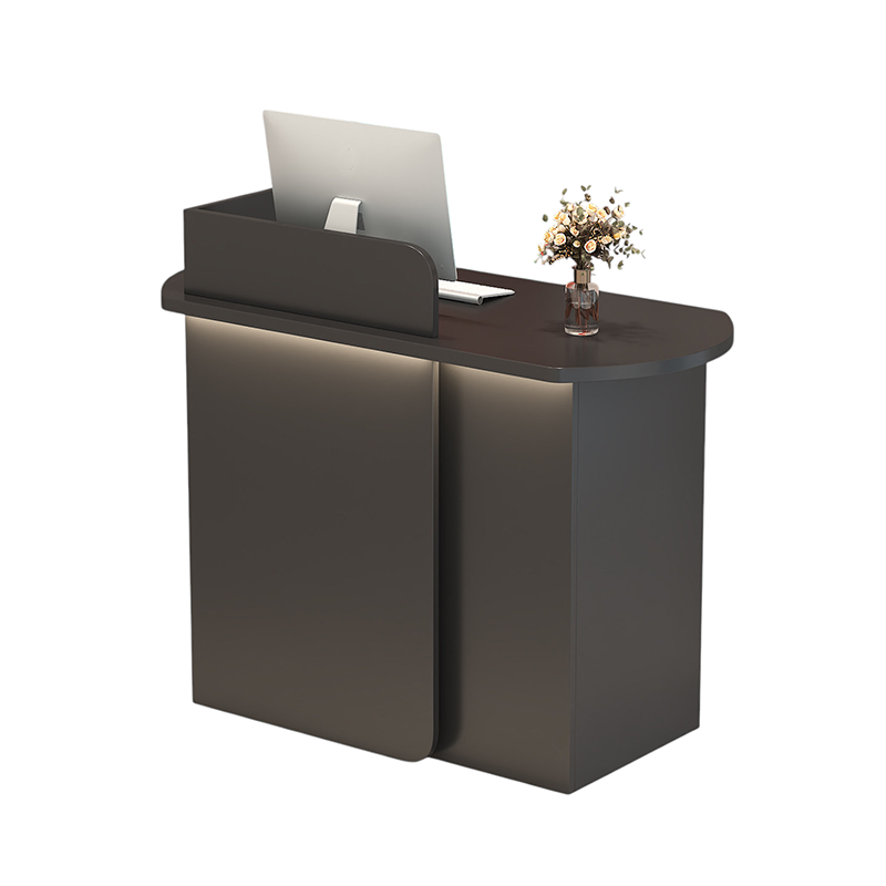 LED Reception Desk Compact Counter Retail Checkout Desk Boutique Shop 80 120cm
