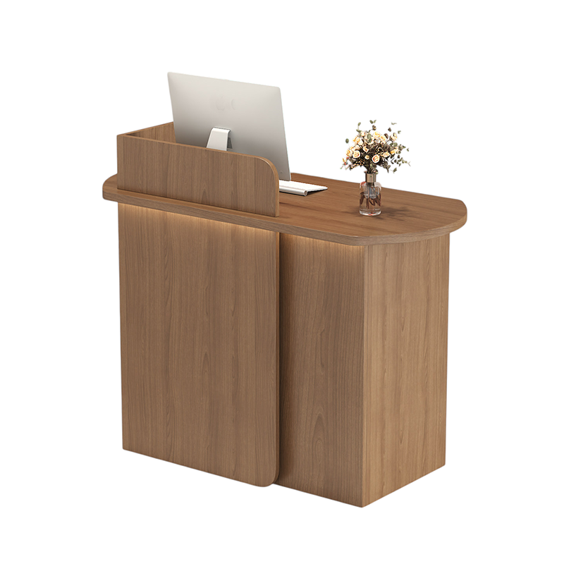 LED Reception Desk Compact Counter Retail Checkout Desk Boutique Shop 80 120cm
