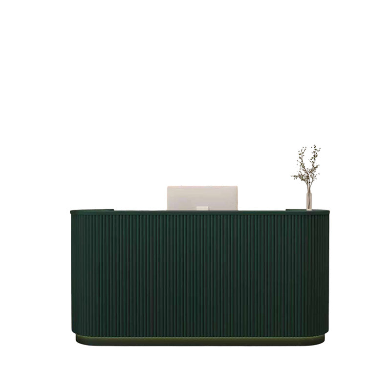 Curved Reception Desk Fully Assembled Counter Cafe Bar Table Salon Front Desk