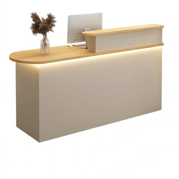 LED Luxury Reception Desk Compact Counter Retail Checkout Bar Corporate Front