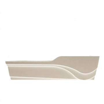 Gloss Finish Curved Reception Desk Modern Shop Counter Corporate Bar 100-420cm