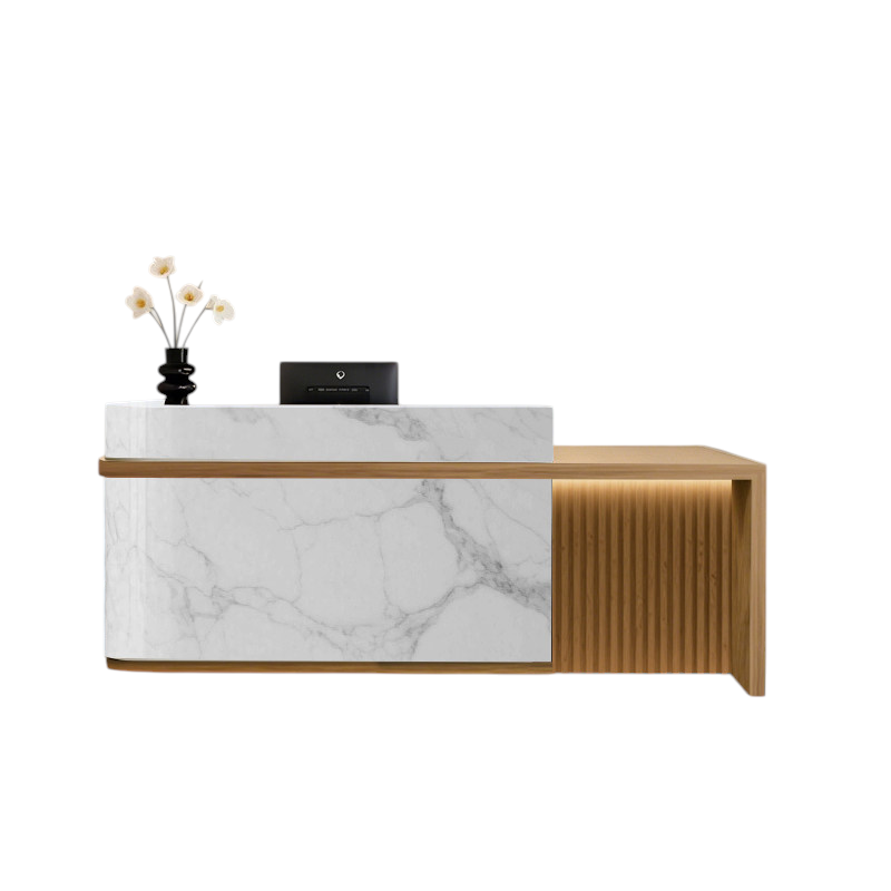 Premium Aesthetic Reception Desk Fully Assembled Shop Counter Tea Bar Cabinet