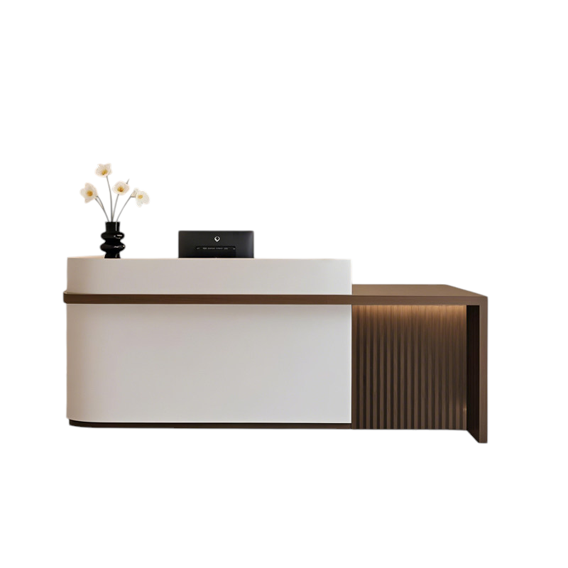 Premium Aesthetic Reception Desk Fully Assembled Shop Counter Tea Bar Cabinet