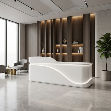 Fully Assembled Reception Desk Commercial Grade Shop Counter Bar Seat 120-450cm