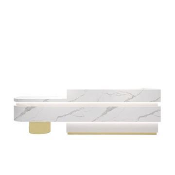 Gloss Premium Reception Desk Fully Assembled Commercial Counter Bar 120-380cm