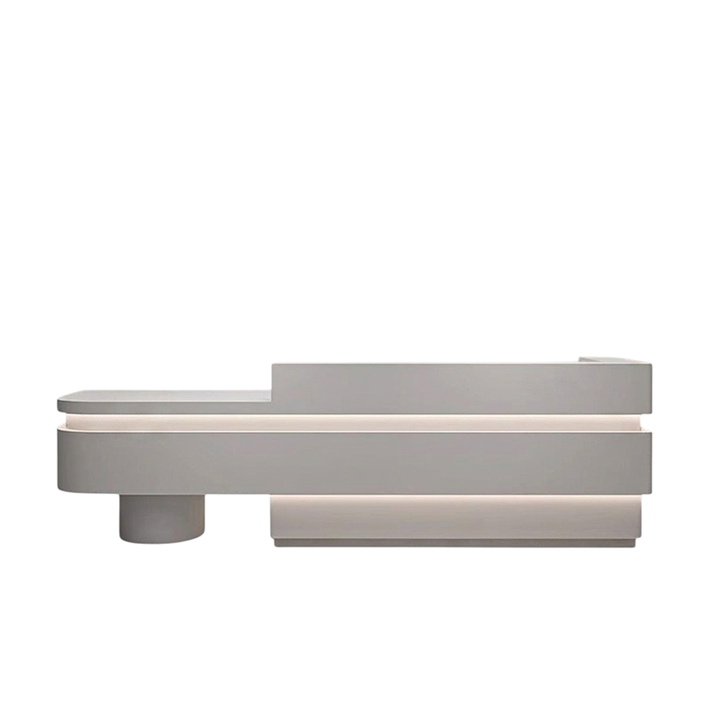 Gloss Premium Reception Desk Fully Assembled Commercial Counter Bar 120-380cm