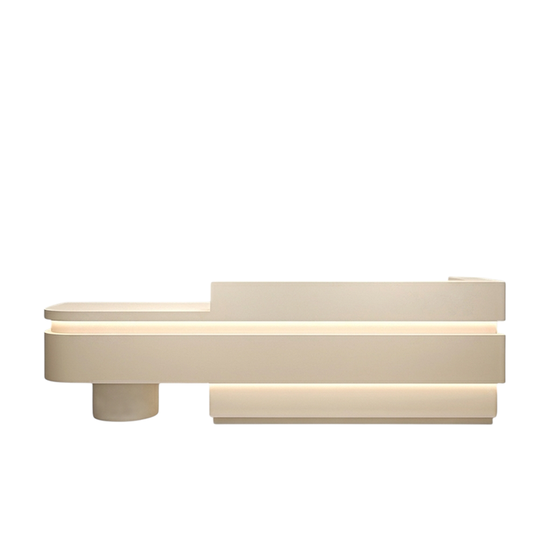 Gloss Premium Reception Desk Fully Assembled Commercial Counter Bar 120-380cm