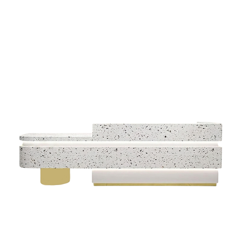 Gloss Premium Reception Desk Fully Assembled Commercial Counter Bar 120-380cm