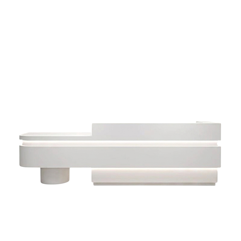 Gloss Premium Reception Desk Fully Assembled Commercial Counter Bar 120-380cm