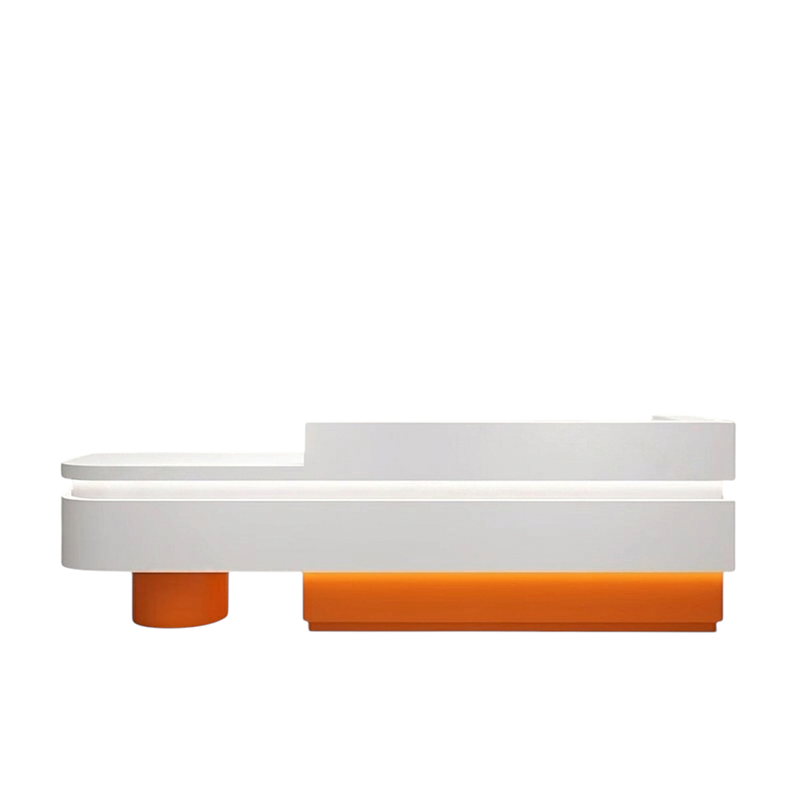 Gloss Premium Reception Desk Fully Assembled Commercial Counter Bar 120-380cm