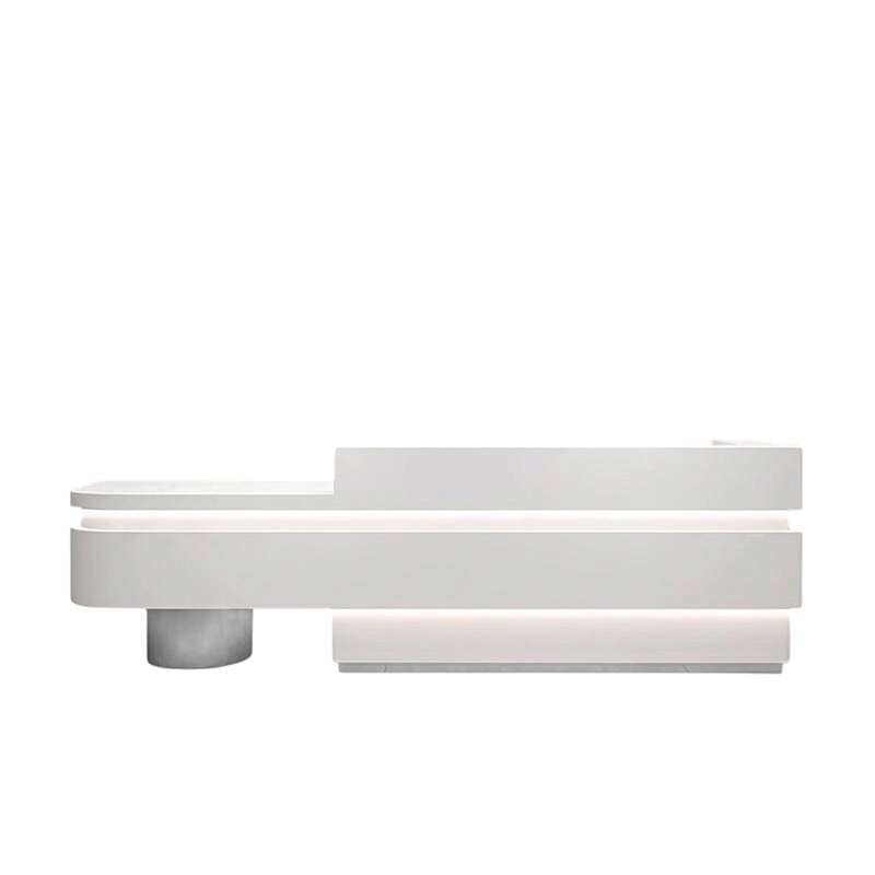 Gloss Premium Reception Desk Fully Assembled Commercial Counter Bar 120-380cm