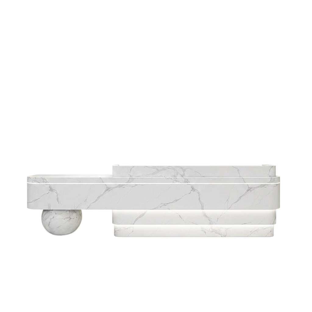 Hotel Lobby Reception Desk Fully Assembled Shop Counter Commercial Bar 160-450cm