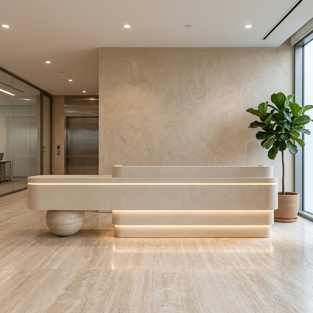 Hotel Lobby Reception Desk Fully Assembled Shop Counter Commercial Bar 160-450cm