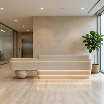 Hotel Lobby Reception Desk Fully Assembled Shop Counter Commercial Bar 160-450cm