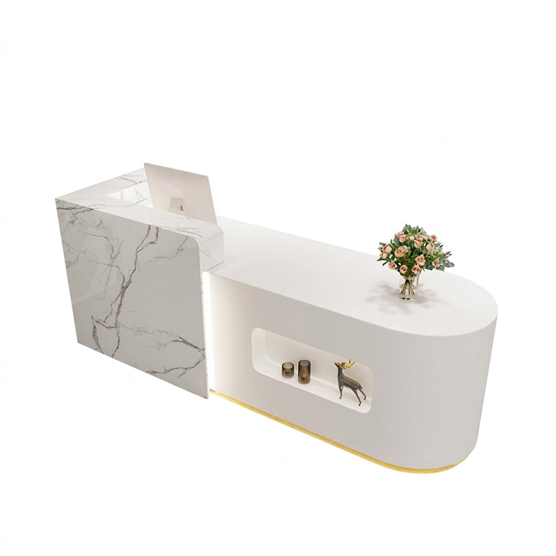 BDLFurniture Reception Desk Retail Shop Counter Salon Office Table 120-380cm
