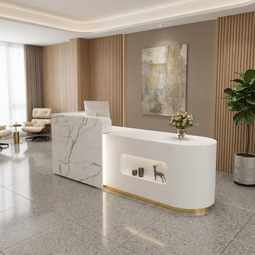 BDLFurniture Reception Desk Retail Shop Counter Salon Office Table 120-380cm