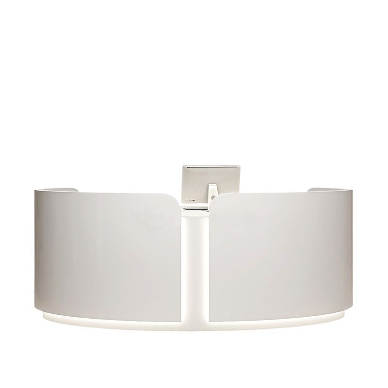 Curved Reception Desk Fully Assembled Commercial Salon Shop Front Counter 150-300cm