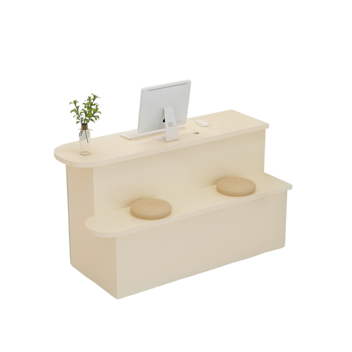 Modern Compact Reception Desk – Stylish Counter for Clothing and Beauty Shops