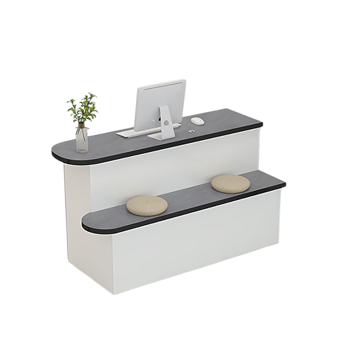Modern Compact Reception Desk – Stylish Counter for Clothing and Beauty Shops
