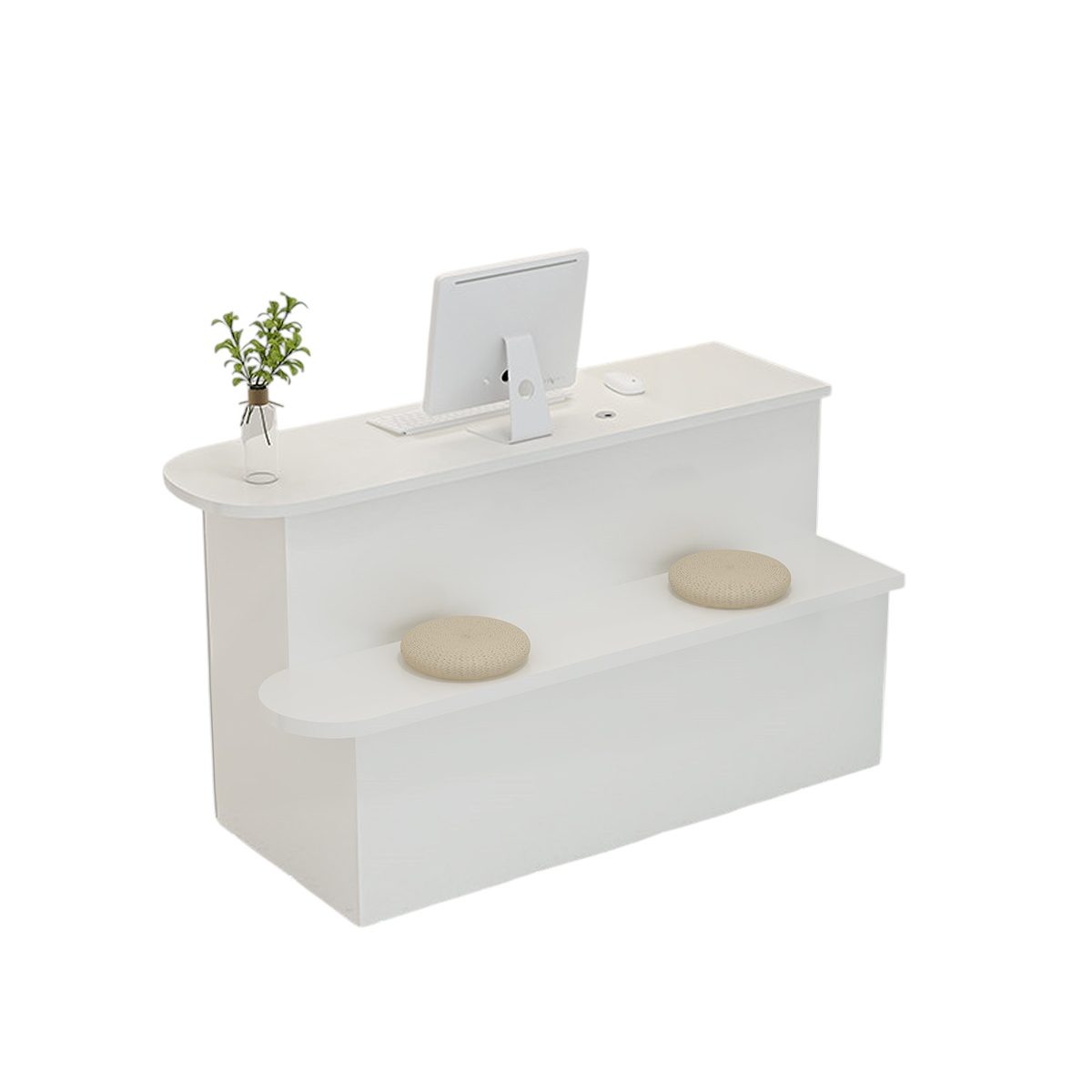 Modern Compact Reception Desk – Stylish Counter for Clothing and Beauty Shops