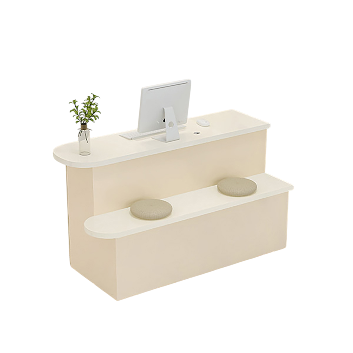 Modern Compact Reception Desk – Stylish Counter for Clothing and Beauty Shops