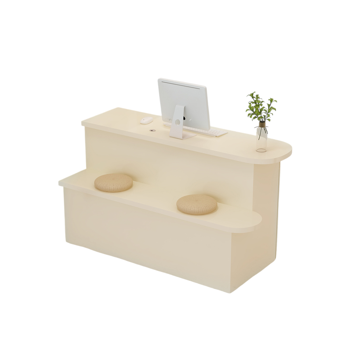 Modern Compact Reception Desk – Stylish Counter for Clothing and Beauty Shops