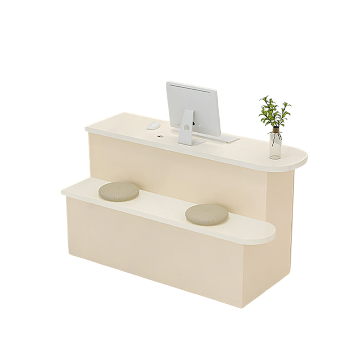 Modern Compact Reception Desk – Stylish Counter for Clothing and Beauty Shops