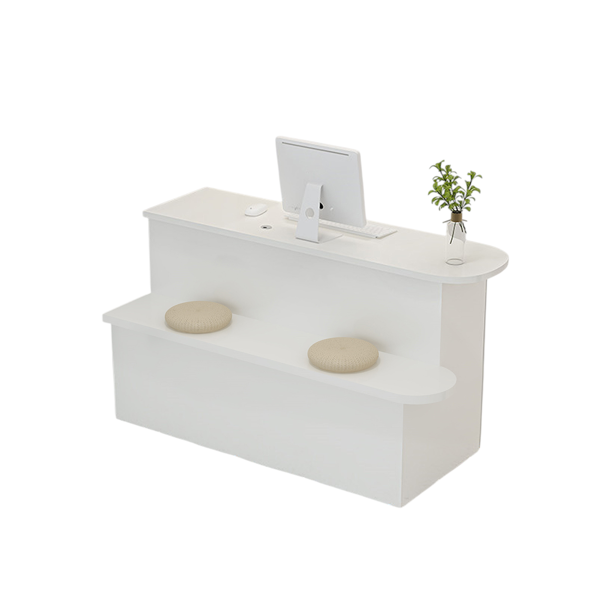 Modern Compact Reception Desk – Stylish Counter for Clothing and Beauty Shops