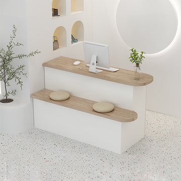 Modern Compact Reception Desk – Stylish Counter for Clothing and Beauty Shops