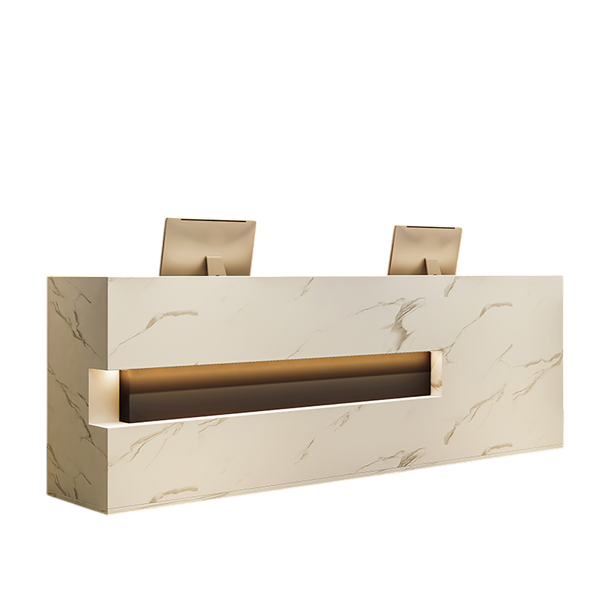 Solid Wood Reception Desk Office Front Counter Bar Table 100–400cm Fully Assembled