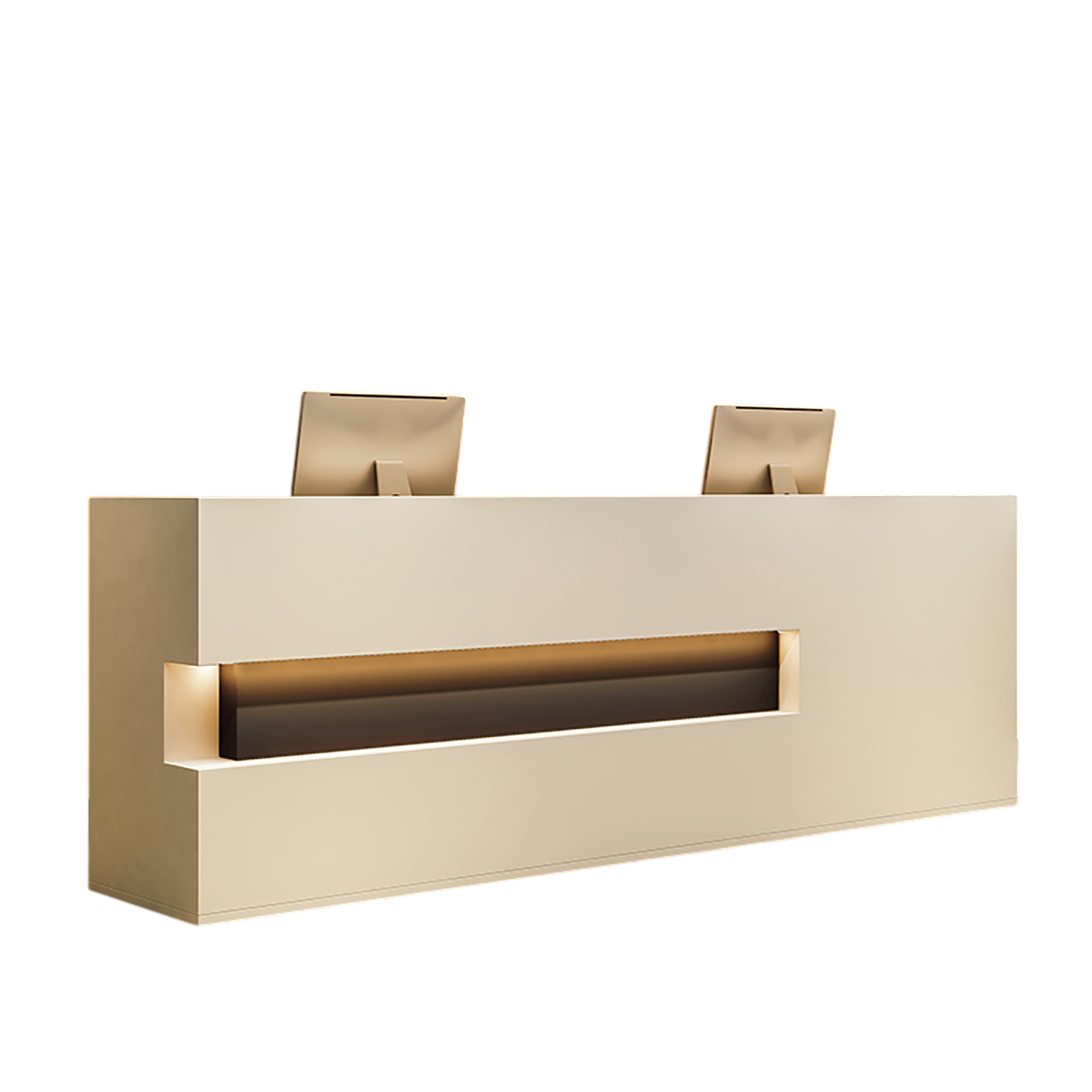 Solid Wood Reception Desk Office Front Counter Bar Table 100–400cm Fully Assembled
