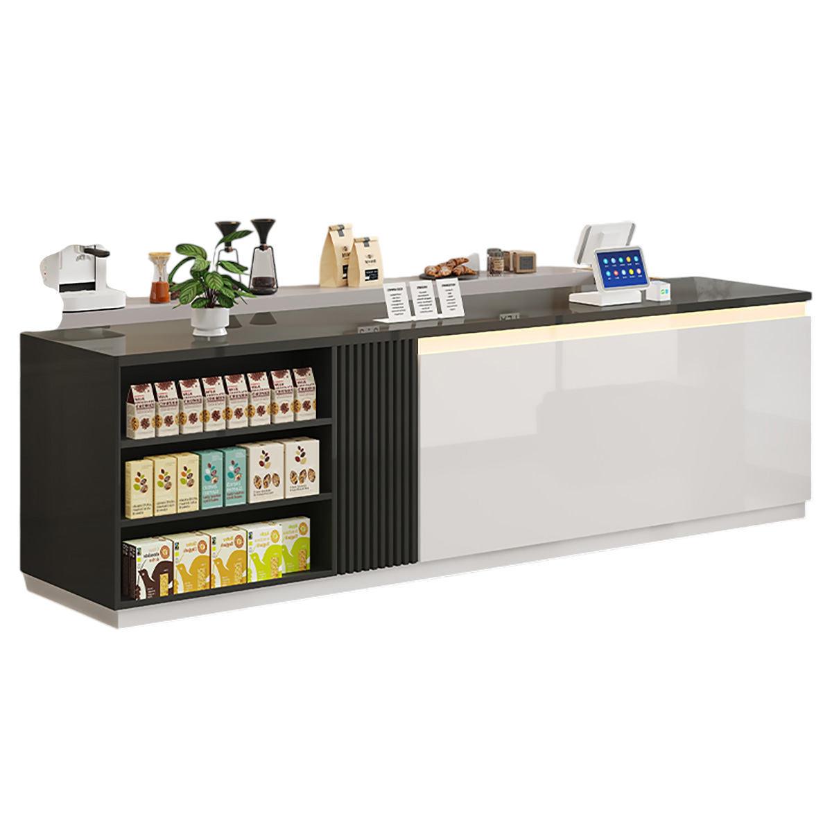 Modern Reception Counter for Bubble Tea Shops, Convenience Stores & Small Businesses