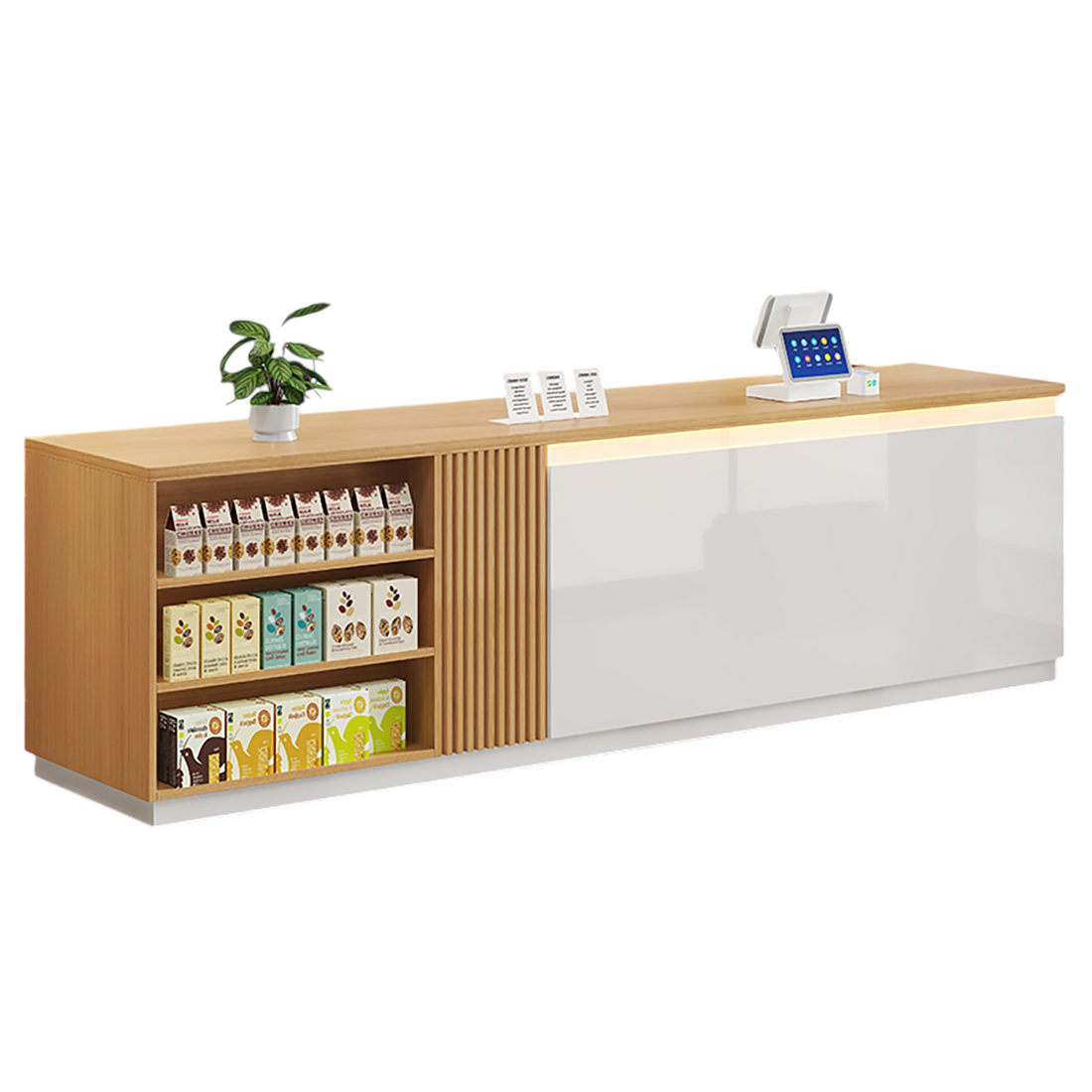 Modern Reception Counter for Bubble Tea Shops, Convenience Stores & Small Businesses