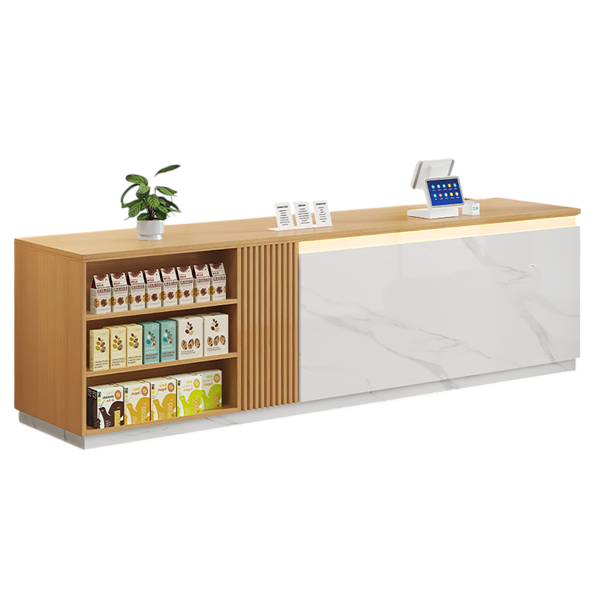 Modern Reception Counter for Bubble Tea Shops, Convenience Stores & Small Businesses