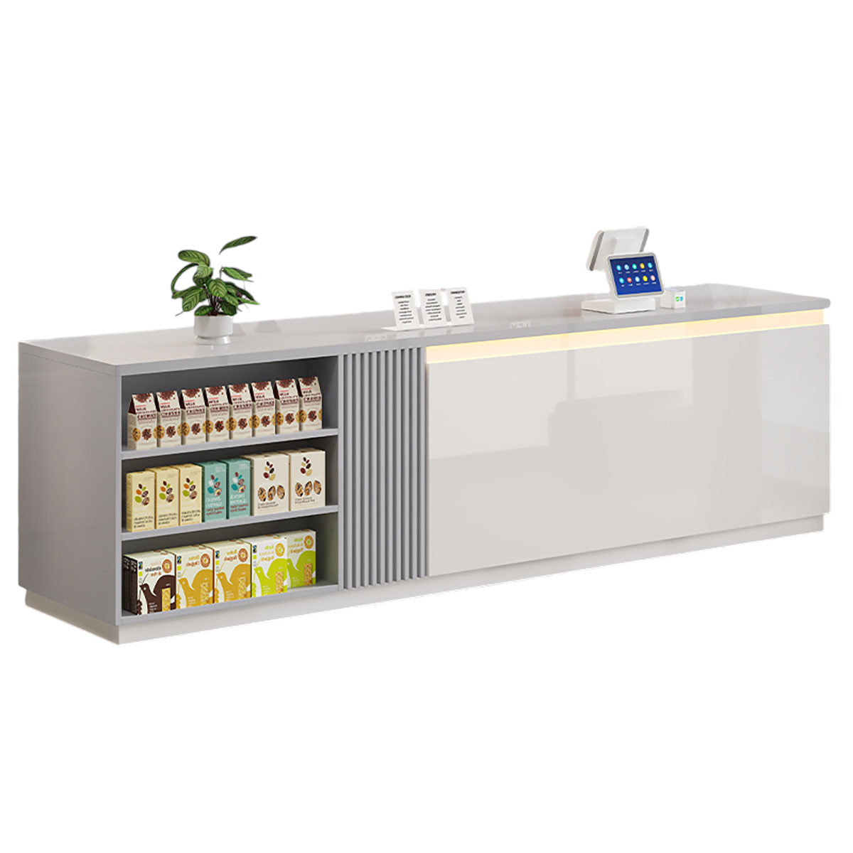 Modern Reception Counter for Bubble Tea Shops, Convenience Stores & Small Businesses