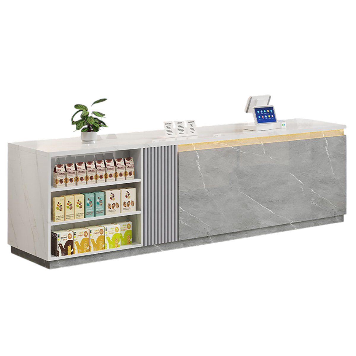 Modern Reception Counter for Bubble Tea Shops, Convenience Stores & Small Businesses