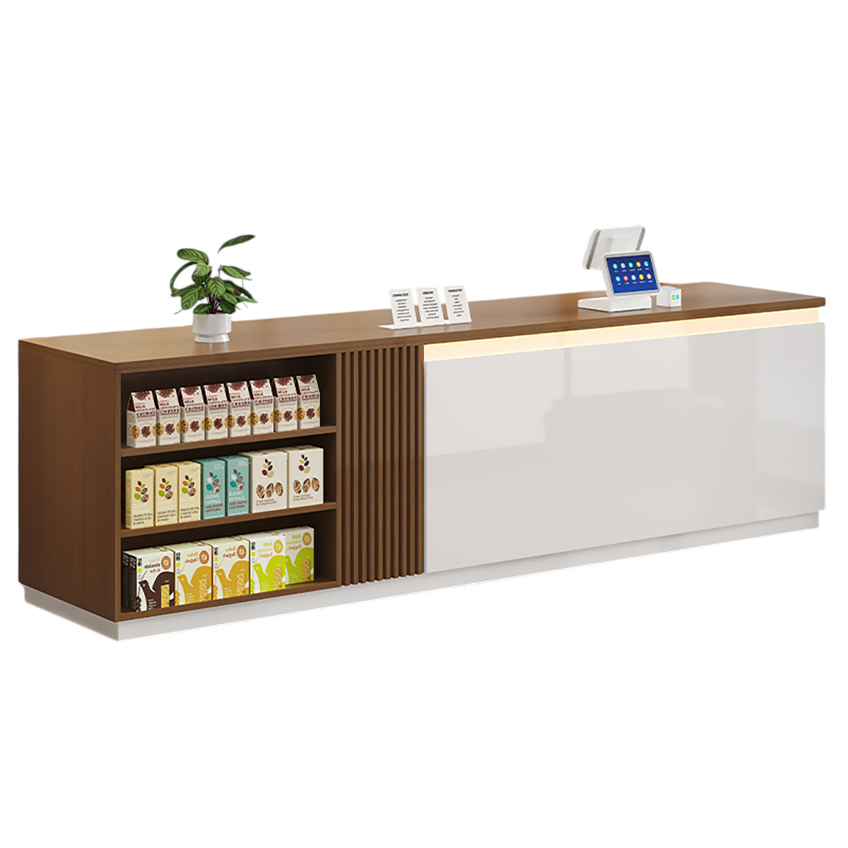 Modern Reception Counter for Bubble Tea Shops, Convenience Stores & Small Businesses