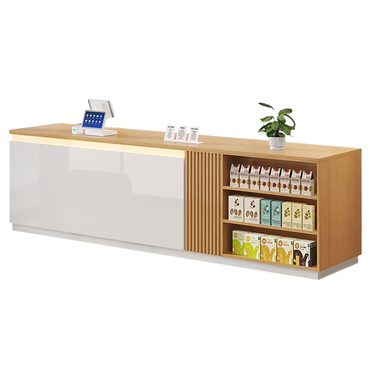 Modern Reception Counter for Bubble Tea Shops, Convenience Stores & Small Businesses