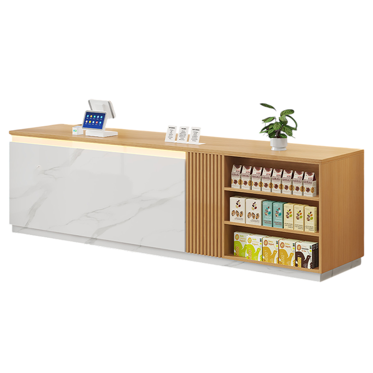 Modern Reception Counter for Bubble Tea Shops, Convenience Stores & Small Businesses