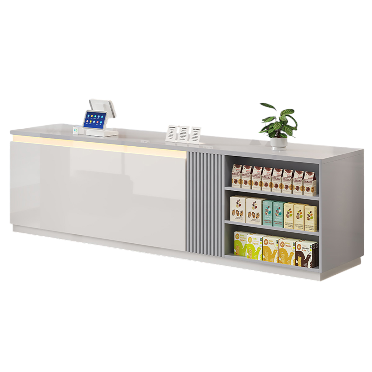 Modern Reception Counter for Bubble Tea Shops, Convenience Stores & Small Businesses