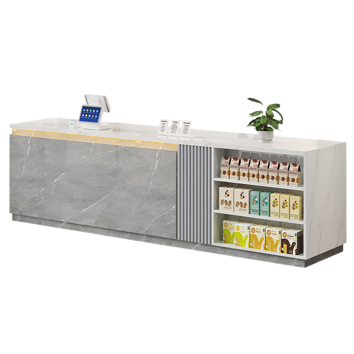 Modern Reception Counter for Bubble Tea Shops, Convenience Stores & Small Businesses