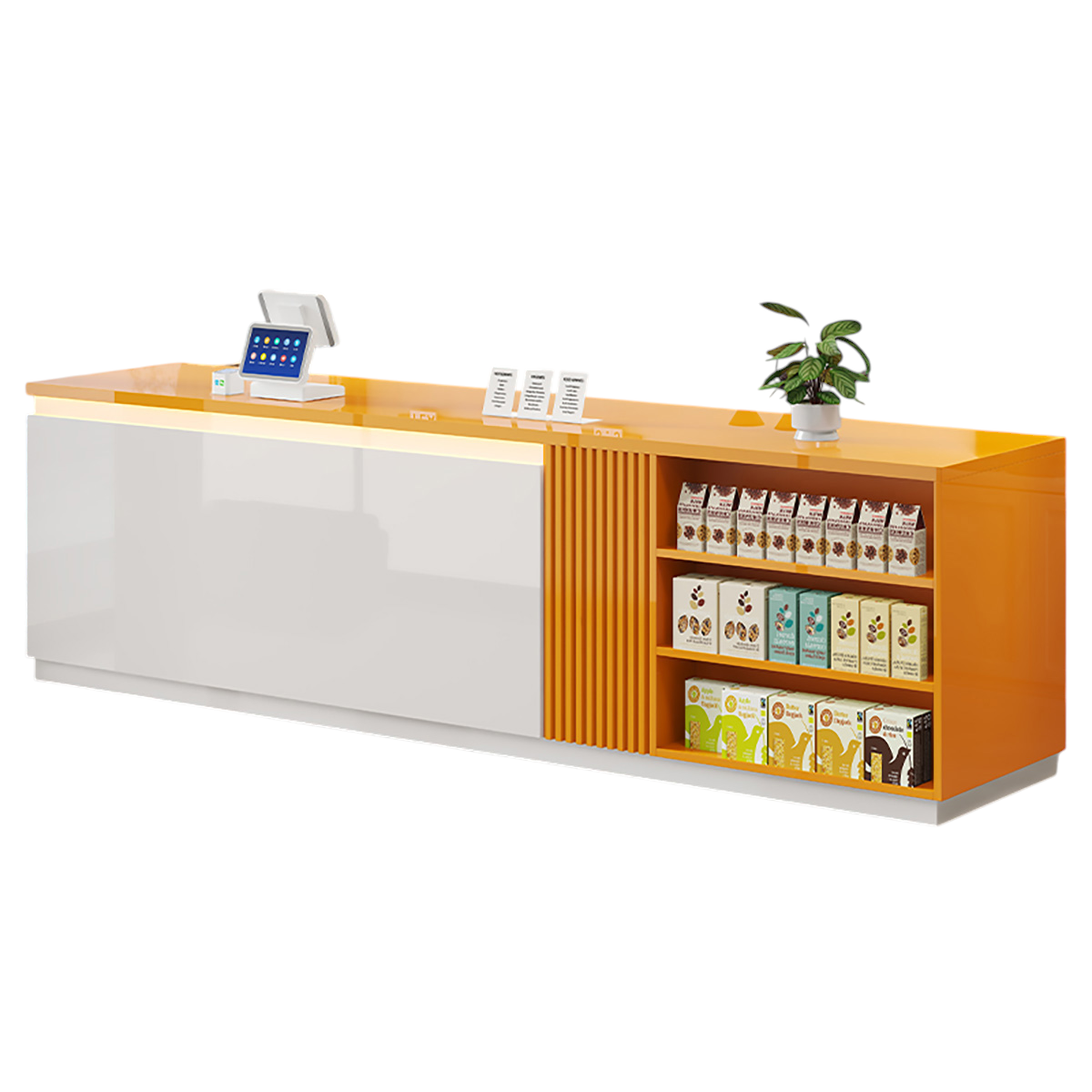 Modern Reception Counter for Bubble Tea Shops, Convenience Stores & Small Businesses