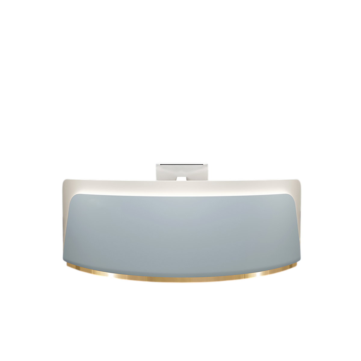 Curved Reception Desk Modern Front Counter for Salons, Boutiques & Retail 120–500 cm