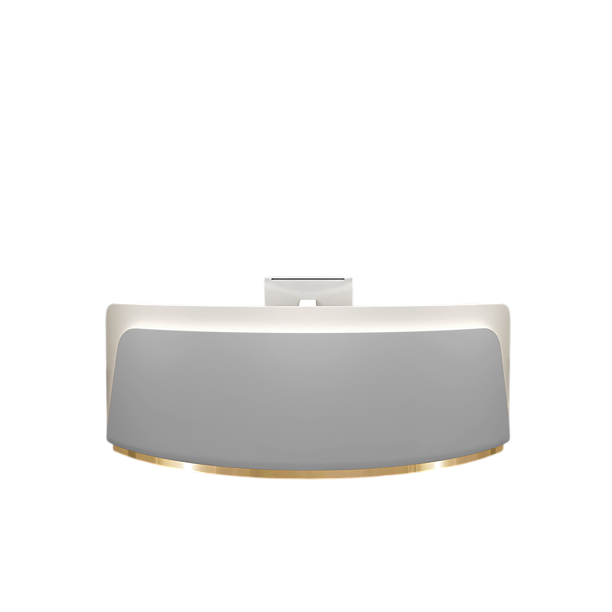 Curved Reception Desk Modern Front Counter for Salons, Boutiques & Retail 120–500 cm