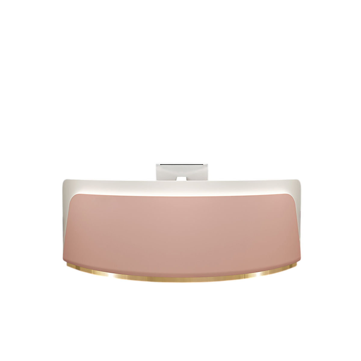 Curved Reception Desk Modern Front Counter for Salons, Boutiques & Retail 120–500 cm