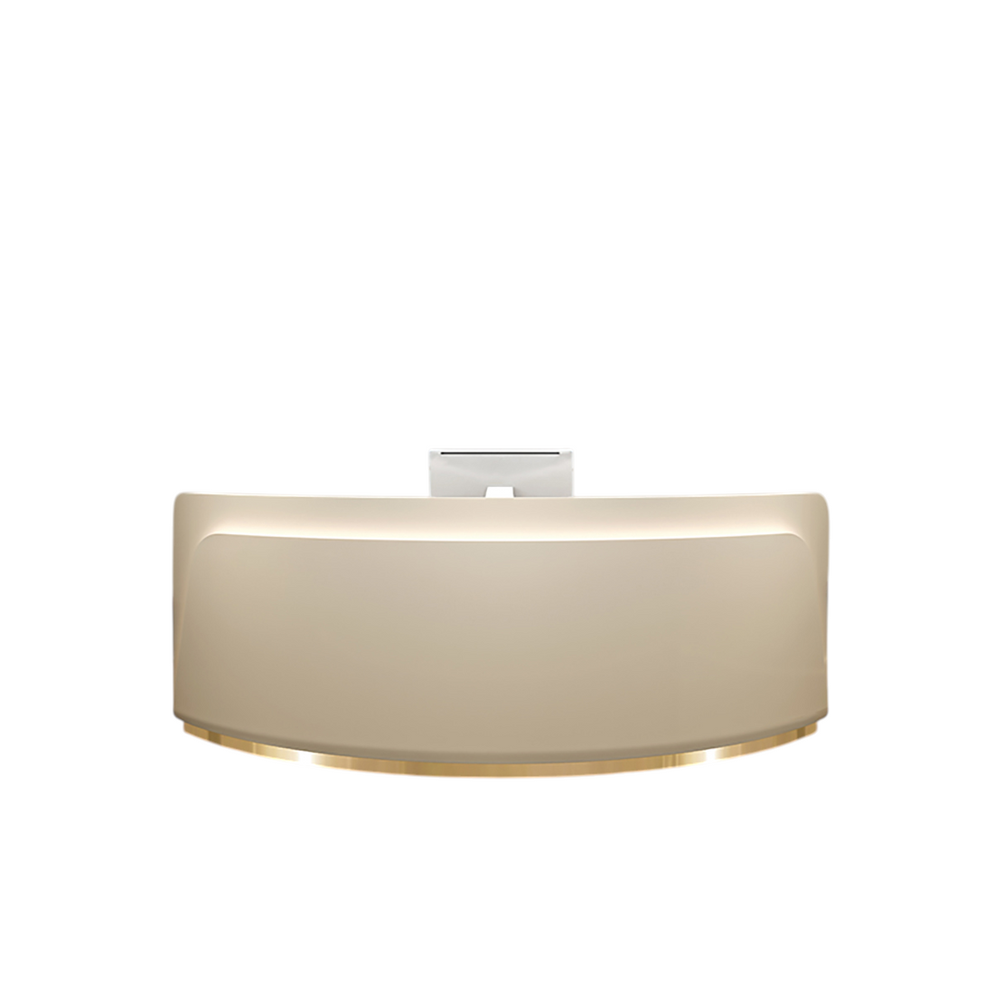 Curved Reception Desk Modern Front Counter for Salons, Boutiques & Retail 120–500 cm