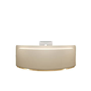 Curved Reception Desk Modern Front Counter for Salons, Boutiques & Retail 120–500 cm