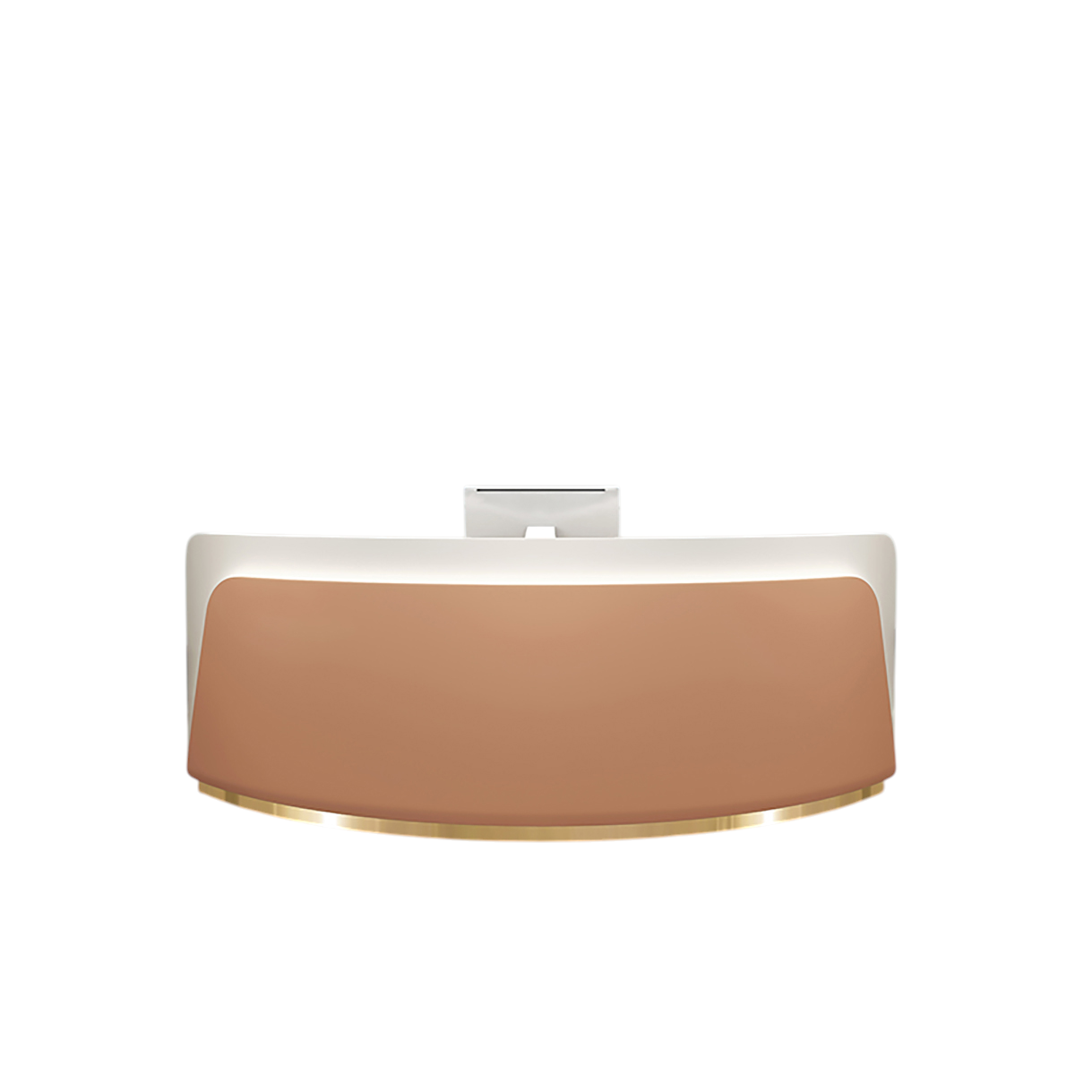 Curved Reception Desk Modern Front Counter for Salons, Boutiques & Retail 120–500 cm