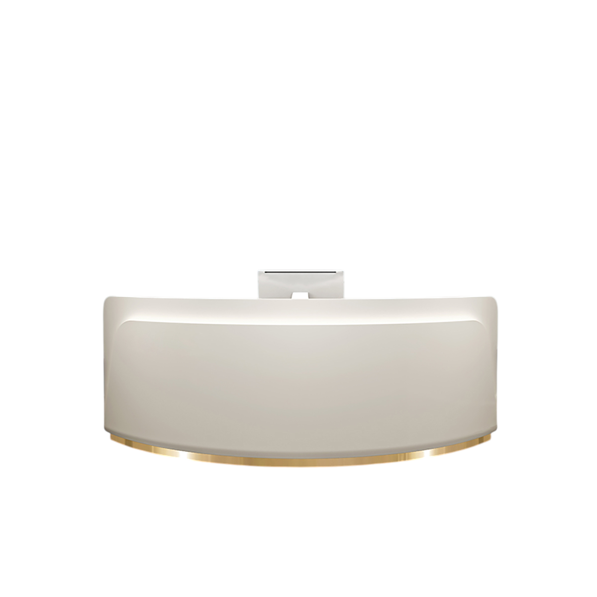 Curved Reception Desk Modern Front Counter for Salons, Boutiques & Retail 120–500 cm