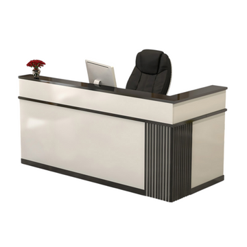 Modern L Shaped Reception Desk – Corner Counter for Retail and Beauty Salon 100-380cm